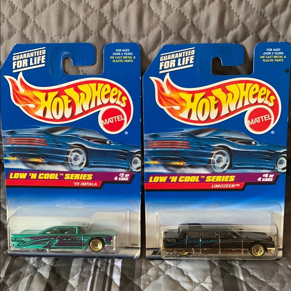 Mattel Hot Wheels Low 'N Cool Series 59 Impala and Limozeen Vintage 🆕